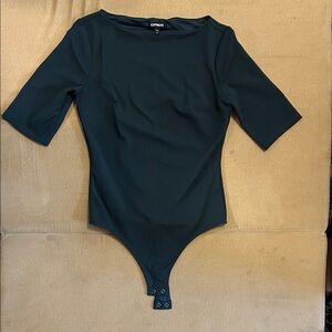 Express Forest Green Half Sleeve Bodysuit
